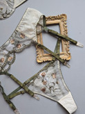 JINA Floral Embroidery Three‑Piece Lace Women’s Lingerie Set