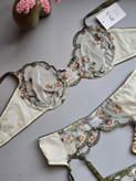 JINA Floral Embroidery Three‑Piece Lace Women’s Lingerie Set