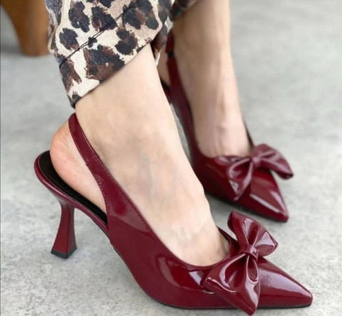 Elegant Women’s Slingback Bow Heels – 6cm