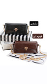 کیف دوشی و دستی زنانه لوکس با قفل طلایی و بند زنجیری