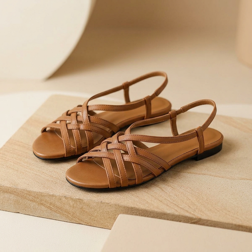 Women’s Woven Strappy Flat Sandals – Lightweight & Summer‑Ready
