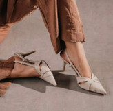 Women’s 5cm Heel Pointed Toe Dress Shoes with Slim Strap