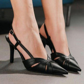 Women’s 5cm Heel Pointed Toe Dress Shoes with Slim Strap