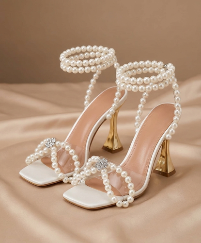 Women’s Pearl Embellished Dress Heels – 7 cm Heel