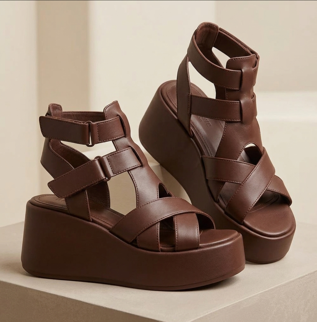 Women’s “Bear” Platform Sandals with Lightweight Airblowing Sole – Premium Quality