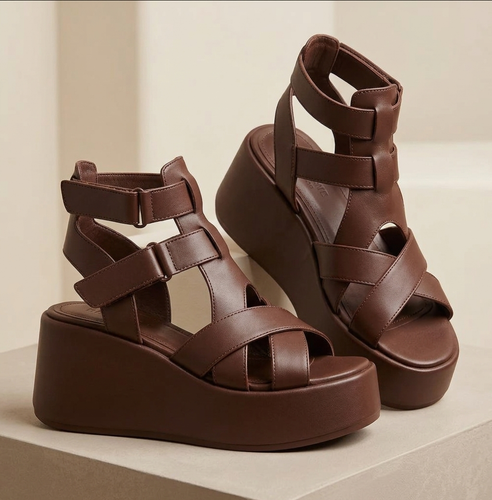 Women’s “Bear” Platform Sandals with Lightweight Airblowing Sole – Premium Quality