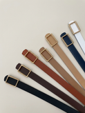 Women’s Rectangular Gold Buckle Belt – 3 cm Width, 115 cm Length