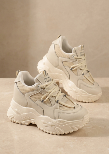 Women’s Hidden Wedge Sneakers – 7 cm Height, Lightweight PU Sole