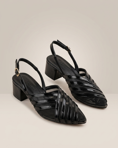 Women’s Metallic Slingback Heels – Lightweight & Comfortable (Sizes 37–40)