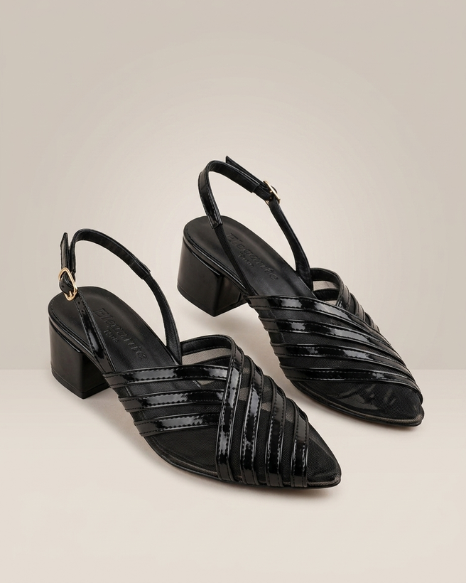 Women’s Metallic Slingback Heels – Lightweight & Comfortable (Sizes 37–40)