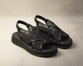 Women’s Mesh Cross-Strap Sandals – Soft, Breathable, PU Sole (37–40)