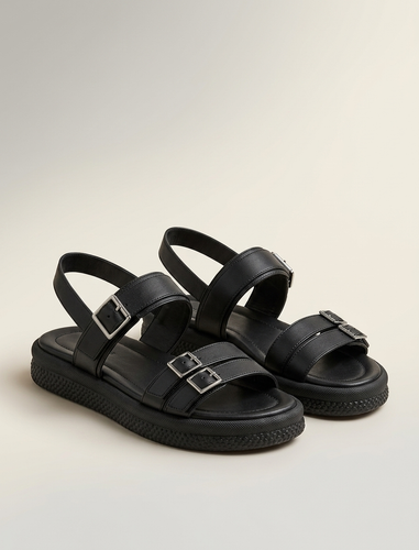 Women’s Double Buckle Backstrap Sandals – Comfortable & Stylish Summer Footwear