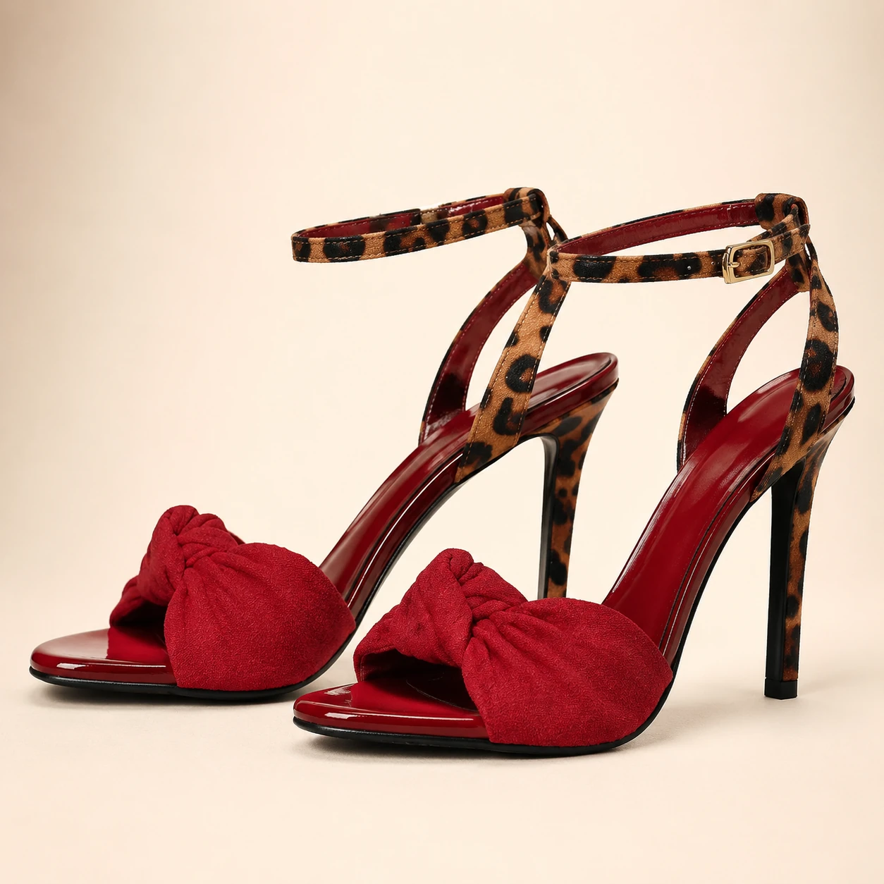 Women’s Satin Tie Heels – Bershka Style, 7cm Heel