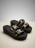 Women’s Leopard Platform Sandals – 5cm Wedge Sole