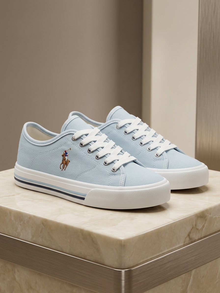 Women’s Polo Style Canvas Sneakers – PU Stitched Sole (Sizes 37-40)