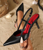 Women’s “Lian” T-Strap Slingback Heels – Elegant Pointed Toe Formal Shoes