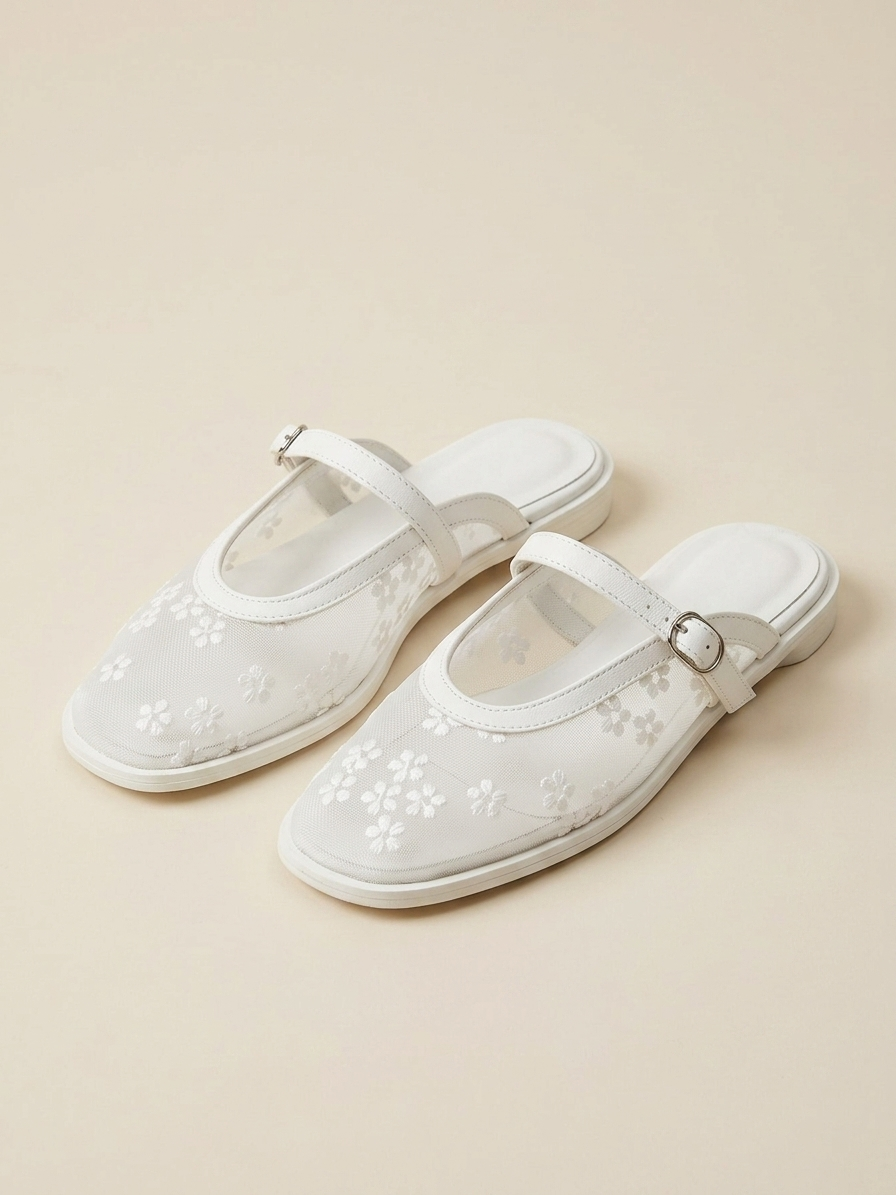 Women’s Daisy Mesh Sandals – Adjustable Strap Orthopedic Casual Footwear