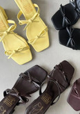 Women’s “Pegah” Bow Strappy Sandals – 5cm Block Heel Summer Shoes