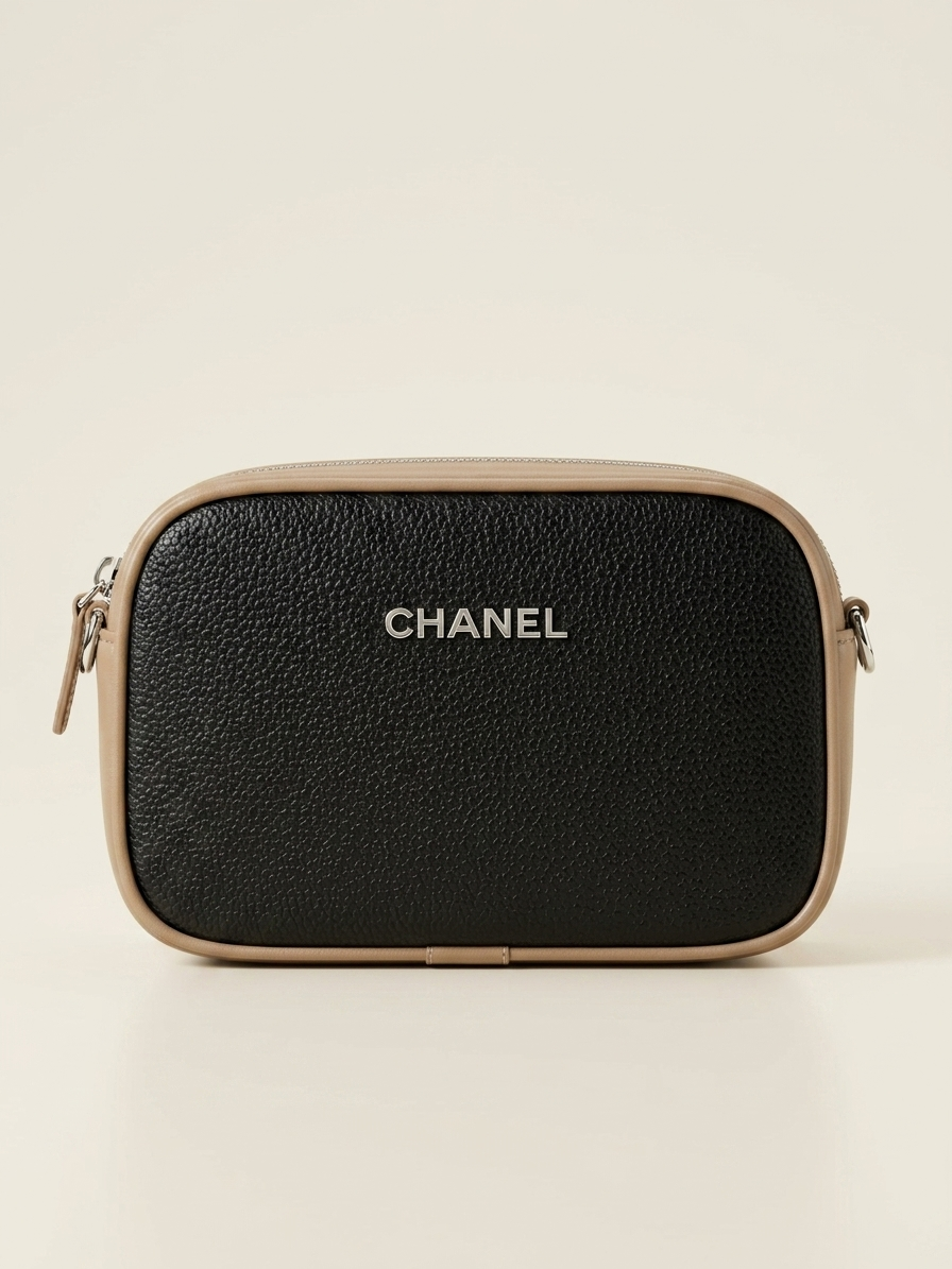 Chanel Two-Zipper Crossbody Bag - Adjustable Strap