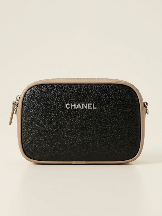 Chanel Two-Zipper Crossbody Bag - Adjustable Strap