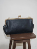Classic Elegant Clutch Shoulder Bag with Gold-Tone Lock