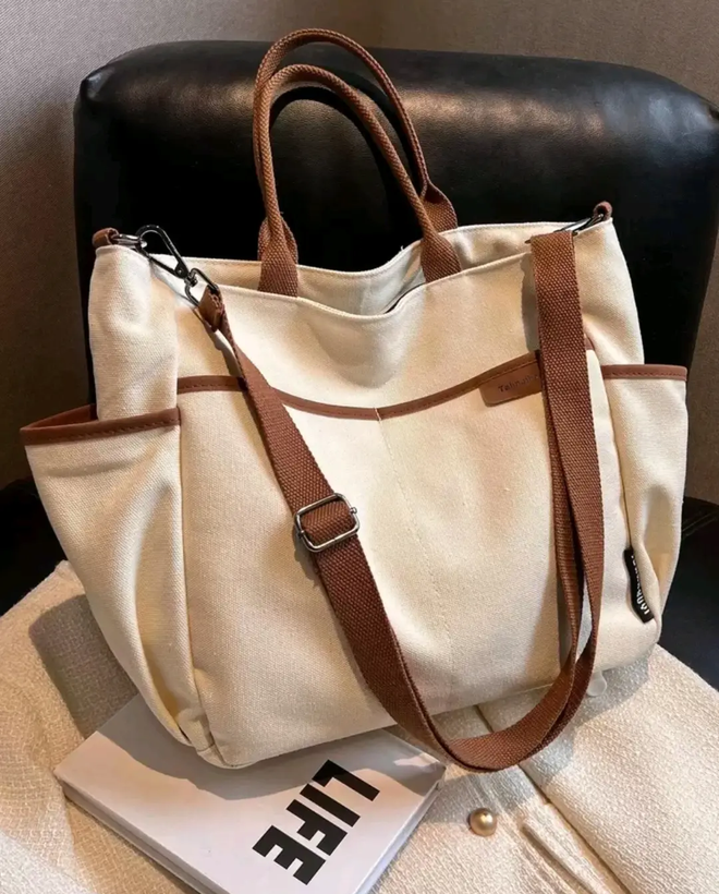 کیف توت (Tote) چندکاره وارداتی مدل بزرگ؛ ۸ فضای تفکیکشده (کد ۴۴)
