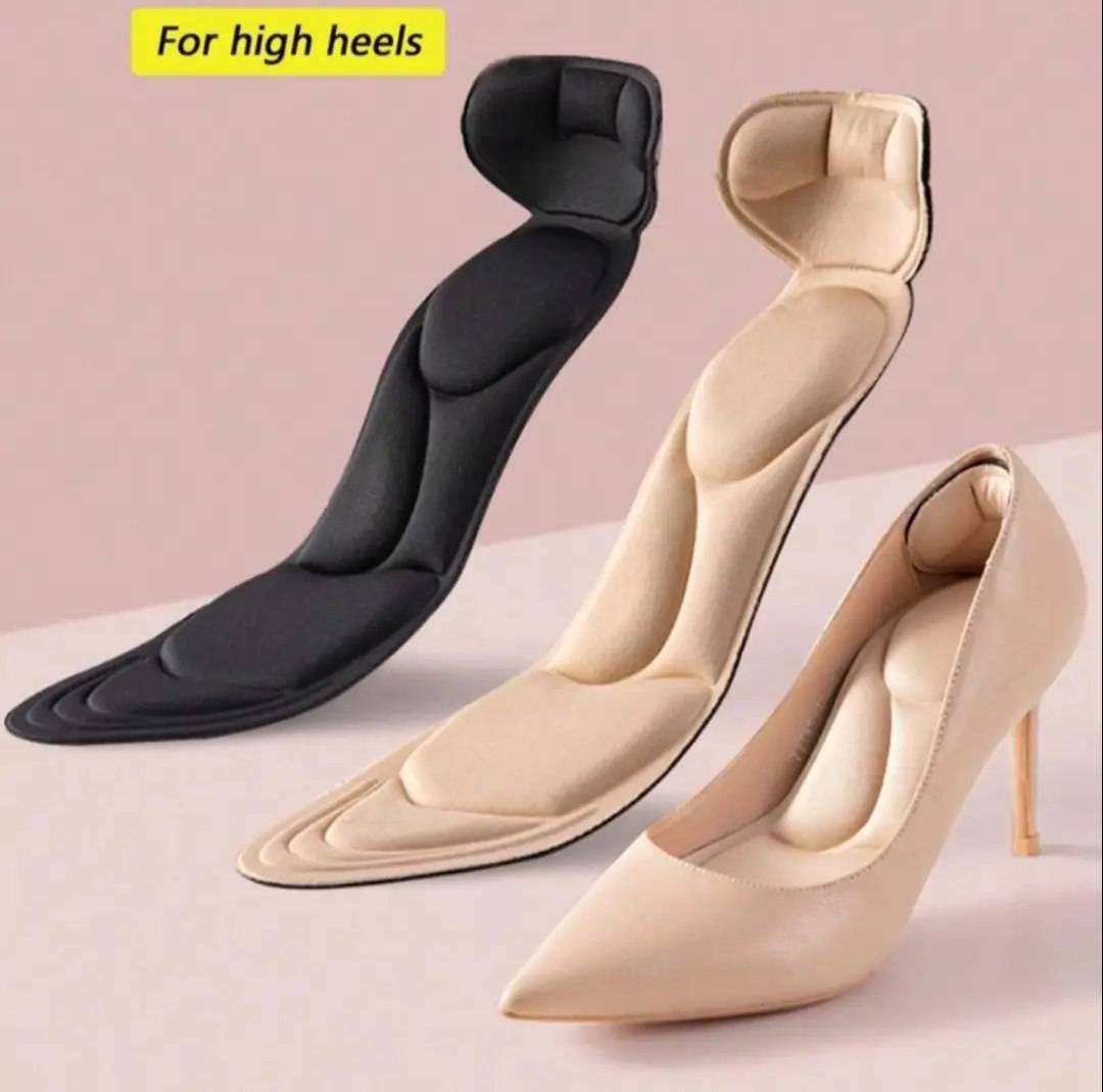 Velvet Heel Comfort – 3-in-1 Orthotic Insoles for High Heels (Code 12)