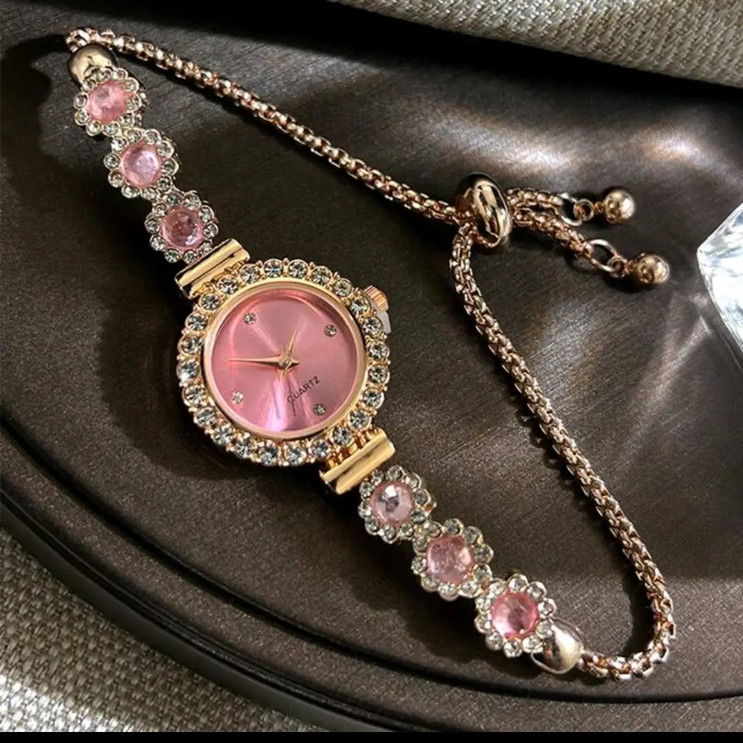 Luxury Women’s Jeweled Watch with Colorful Dial and Chain Strap | Code 11