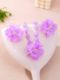 سرویس زیورآلات رزینی طرح گل فلورا مدل Flora کد 28