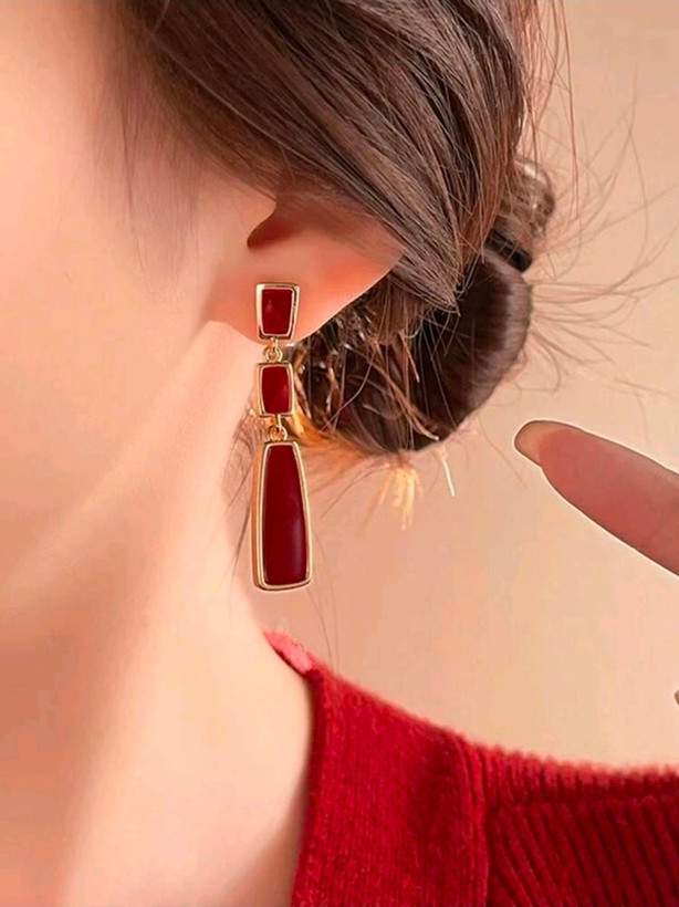 پک ۵ عددی گوشواره زنانه وینتیج لوکس مرواریدی و میناکاری کد ۱۷
